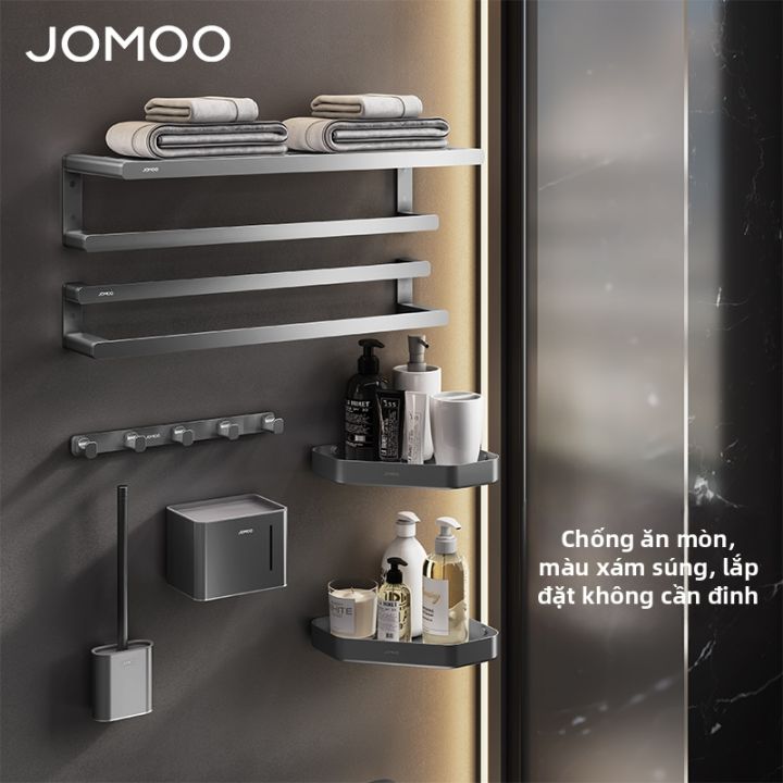 JOMOO | Giá Đựng Khăn & Kệ Lưu Trữ Màu Xám Không Cần Khoan | Lazada.vn