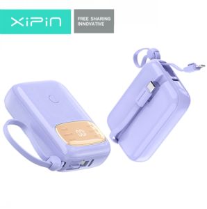 XiPin D500 10000mAh 22.5W + PD20 Mini Dual Built-In Cable High Quality Fast Charging Power Bank