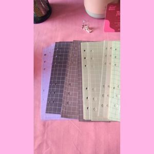[ 100gsm ] LOOSE LEAF GRID Kertas Refill Binder Diari Korea A6 Ring 6 Lubang Mix Color Warna Vintage Retro