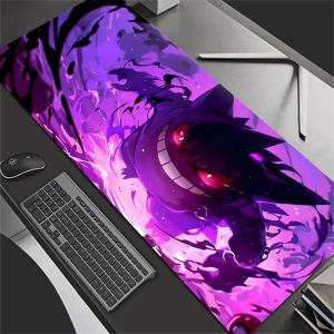 Bandai | Kawaii Mouse Pad Anime Cute Gabinete Gamer Computer Desk Mat Keyboard Gaming Accessories P-Pokemons G-Gengar Mousepad for Lol
