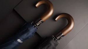 Parachase ร่มพับไม้อัตโนมัติสำหรับผู้ชายร่มทำจากไม้กันลมป้องกันแสง UV 10ลูก