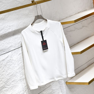 เสื้อยืดแขนยาวผู้ชาย แฟชั่นฤดูใบไม้ร่วง/ฤดูหนาว ดีไซน์ใหม่ ปกเปิดครึ่งตัว ผ้าขนแกะอุ่นสบาย เสื้อเชิ้ตชั้นใน เสื้อสเวตเตอร์