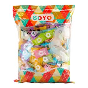 SOYO Old Fashioned Sugar Free Mint Candy Loops Refreshing Breath Cooling Classic Multiple Small Packaged Loose Leaf Candy