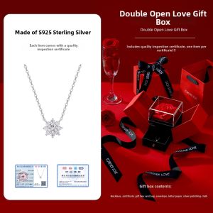 YUCOO | Elegant And Versatile Moissanite Sunflower Necklace S925 Sterling Silver