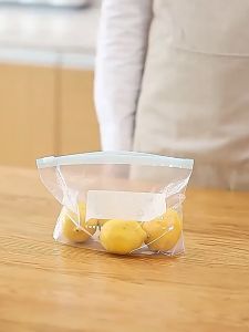 Reusable Fresh Zipper Bag For Food Plastic Bags Fruit Vegetable Bags Ziplock Food Bag Kitchen Food Storage Bag Organizer