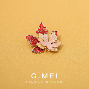 Boudoir Beauty Brand Autumn Leaf Chest Pin Retro Craftsmanship Rhinestone Large Chest Pin High-End Womens Elegance Versatile Coat Bag