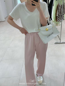 Maxixe plus Size Womens Loose Fit Satin Drawstring Lazy Pants High Waist Wide Leg Pants Summer Commute Style Polyester Fiber