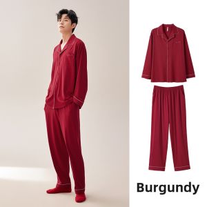 Chest Padded Cotton Couples Pajama Set
