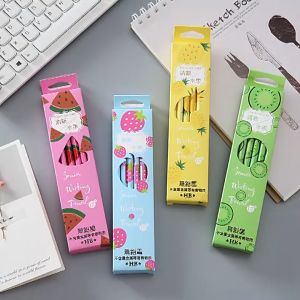 OFM-A49 Pensil Kayu Set 12IN1 Motif Buah Dengan Penghapus Praktis / Pensil 12pcs Alat Tulis Sekolah Pencil Fruits With Eraser Import