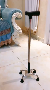 【COD】Quad Cane for Adult Heavy Duty Tungkod Quad cane Stainless steel Trusty Cane for Elderly Ajustable Heights Stainless Steel Walking Cane Safe Old Man Crutches