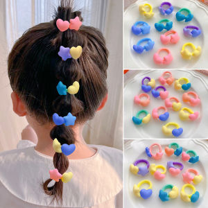 Love Heart Star เด็กผูกผม เด็กทารก ผ้าเช็ดตัววงกลมไม่มีผมเสียหาย < Ne1> สาว Braids อุปกรณ์เสริมผมหัวเชือก