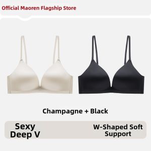 MiiOW | French Triangle Cup Gathered Comfortable Soft Support Invisible Thin Bra