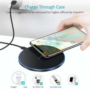 10W Fast Wireless Charger Pad ขาตั้งโทรศัพท์ Qi Wireless CHARGING Dock Station Induction สำหรับโทรศัพท์ 14 13 12 11 โทรศัพท์ Android
