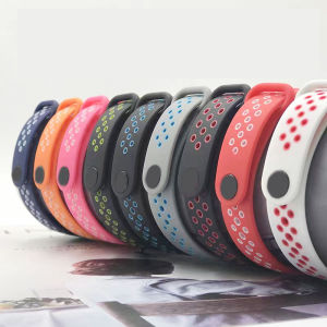VUAERANG New Wrist Strap for Xiaomi Mi Band 7 Bracelet Strap Replacement Watch Band Smart Watch Accessory Two-color Round Breathable Wristband for Miband 5/6/7