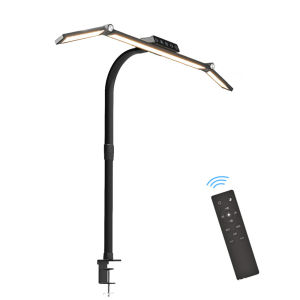 Long Arm LED Desk Lamp with Clamp Touch Sensitive Dimmable 24W Office Architect LED Table Lamps with Remote Ctonroller For Study