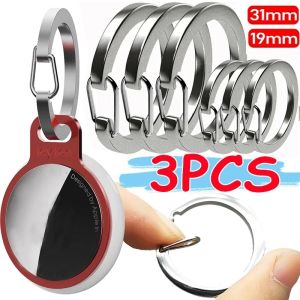 เลสเหล็กวงกลม 3ชิ้นหัวเข็ม พวงกุญแจสแตน C พร้อมจี้แบบเปิด