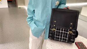 Balo JASMIN NOIR Cho Nữ Thời Trang Dáng Vuông Nhỏ Bằng Len