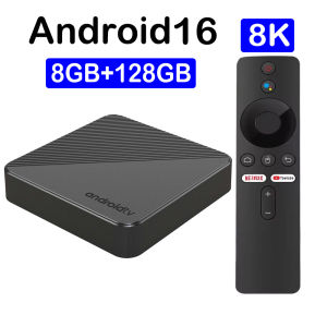Android 16 T8 Smart TV Box Bluetooth 6.0 Rockchipp 3518 8K Ultra Dual Wifi 5G Multi Language Google Voice Streaming Media Player