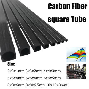 1/2/3pcs Carbon Fiber Square TubeCarbon Fiber Rod 2-10mm OD Reinforcement Rod high strength Length 500mm