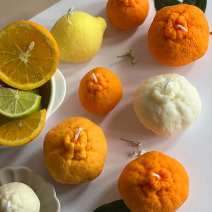 Tự Làm Cam Trái Cây Nến Khuôn 3D Dâu Chanh Thơm Trang Trí Bánh Thạch Cao Làm Trang Trí Nhà Quà Tặng