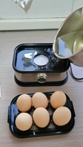 Phlinice เครื่องลวกไข่ ที่ตอกไข่ ต้มไข่ไม่ต้องจับเวลา ไข่ลวก ไข่ยางมะตูม ไข่ต้ม ทำได้ง่ายๆ เครื่องต้มไข่ เครื่องต้มไข่ไฟฟ้