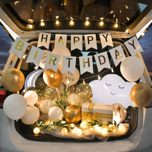Car Trunk Birthday Surprise Decoration Boys Girls Children Happy Internet Red Cartoon Arrangement Balloons Outdoor Events