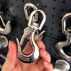 Stainless Steel Clevis Type Swivel Eye Lifting Snap Tone Hook with 150KG 350KG Working Load Limit