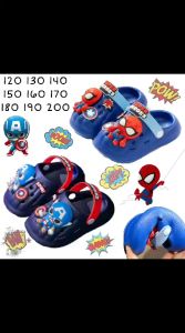 SEPATU SANDAL ANAK LAKI SANDAL ANTI AIR KARAKTER SPIDERMAN CAPTAIN AMERICA