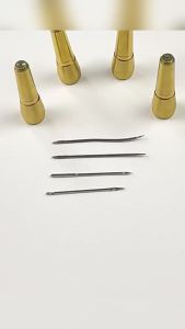 ZEO Copper Handle Leather Sewing Awl Sewing Needle Awls for Leather Shoe Repair