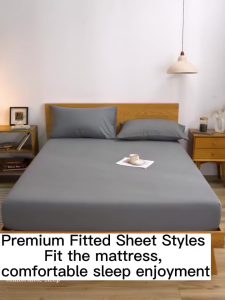 1PC Bedsheet Fully Garterized Hotel Quality Plain Colors Fitted Sheet Only Single/Double/Queen/King Size Bedcover