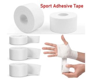 2.5/3.8/5cm 9.1Meters Sport Athletic Waterproof Cotton White Boxing Adhesive Tape Strain Injury Support Sport Binding Bandage