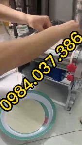 Máy cán vỏ bánh bao bánh gối bằng điện - Máy cán đế pizza 22cm 750W