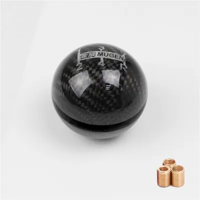 Mugen True Carbon Fiber Shift Lever Head JDM Personalized round Ball Shaped Gear Shift Head Car Modification Shift Head