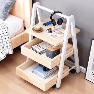 ชั้นเก็บของที่เรียบง่ายการออกแบบสามชั้นโครงสร้างรองรับสามเหลี่ยมทันสมัยและสง่างาม