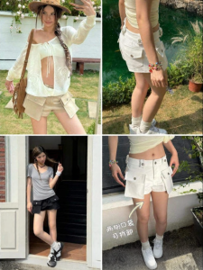 audwyn | Detachable Pocket Skinny Shorts