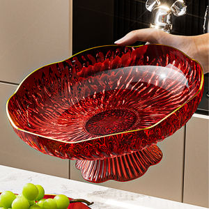 New Year 2025 Fruit Tray Festive Living Room Tea Table Special Use Drain Water Home Decorative Pet Friendly Pure Color