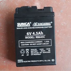 [6V4.5Ah] Ắc Quy 6V SUNCA Xe Điện Trẻ Em | Ắc quy chì khô 6V4.5Ah Chính hãng SUNCA | Xe điện Quạt tích điện & Cân điện tử