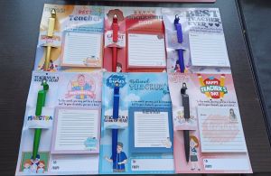 Teachers Day Gift Ideas ( Note Pad with 3 in 1 Ballpen | Customised Name | 60 pages)