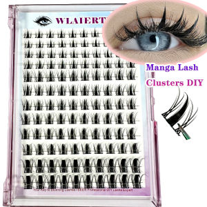 12Rows Cosplay 3D Spiky False Eyelashes Diy Individual Lash Clusters Manga Fluffy Soft Natural Anime Lashes Extension Makeup
