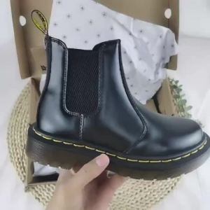 Dr Martens High Top Boots For Women Chelsea Thick Soled Martin Boots British Stylish Casual Genuine Leather Boots Women