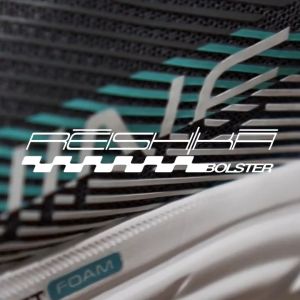 910 Nineten Sepatu running pria Reishika bolster HITAM/JINGGA/PUTIH