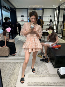 เสื้อผ้าผู้หญิงพร้อมกางเกงลายการ์ตูน กั๊ท กางเกงขาสั้น แหวนชั้นใน แหวนหลัก ปกคอกลม ชุดคอลเลกชั่นดีไซเหนียวฝ่า