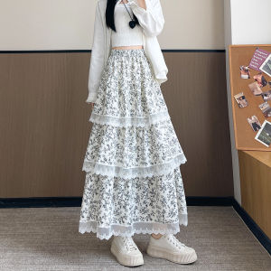 NIANDAIJINGDIAN | Spring Summer French Country Style Lace and Flower Layered A-Line Dress