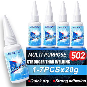 502 Super Glue Instant Quick Dry Multi-Purpose Cyanoacrylate Adhesive for Leather Rubber Wood Metal Strong Bond Liquid Glue Tool