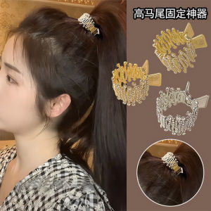High Ponytail Fixed Hairpin Temperament Full of Diamonds Hair Clip Female Summer Back Head High-end Hair Claw Clips Headdress Hair Accessories for Girl
