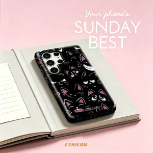 Potdemiel | Midnight Blue Bloom Case for Samsung Galaxy S26 S25 S24 S23 Ultra Drop Resistant Glossy Dual-Layer Cover CaseChic