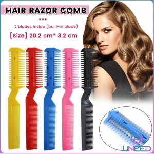 Need Trimmer Comb Hair Razor Comb Professional Styling Tool with 2 Blades