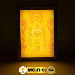 Bài Vị Cửu Huyền Thất Tổ In Tranh Trúc Chỉ CHÂN THIỆN MỸ Trang Trí Bàn Thờ Gia Tiên BVCHTT-01