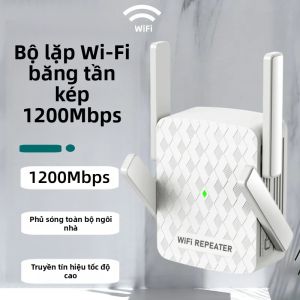 Bộ Lặp Tín Hiệu WiFi Băng Tần Kép 1200Mbps Bộ Tăng Cường Tín Hiệu Mở Rộng Phạm Vi Không Dây 2.4GHz/5GHz Với Phích Cắm EU/US Để Khuếch Đại Tín Hiệu Tại Nhà Và Văn Phòng