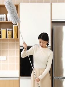 ไม้กวาดหยากไย่  ที่ปัดฝุ่น ไม้ปัดฝุ่น ปรับความงอ ปรับยืดได้ 0.6-2.8 ม  ไม้ปัดฝุ่นไมโครไฟเบอร์ แปรงปัดฝุ่น  ซักได้ ดึงดูดฝุ่นด้วยไฟฟ้าสถิต ฝุ่นไม่ปลิว